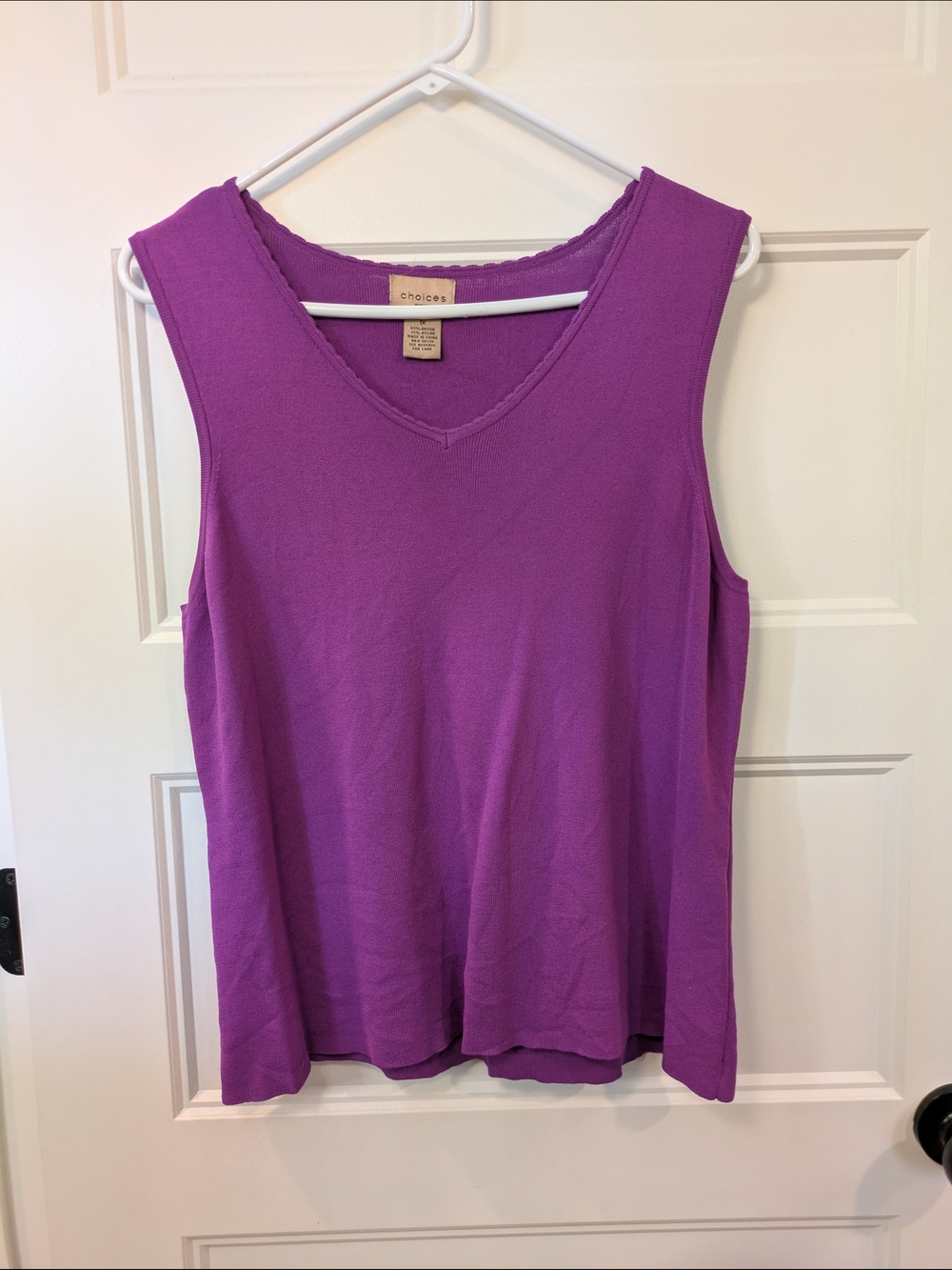 🔴 3/$15 Choices Bright Purple V-Neck Sleeveless sweater